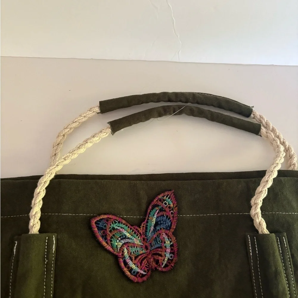 NWOT Free People Been There Badge Tote Bag